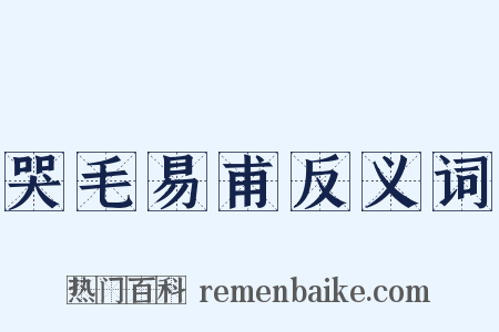 哭毛易甫反义词是什么意思的图片